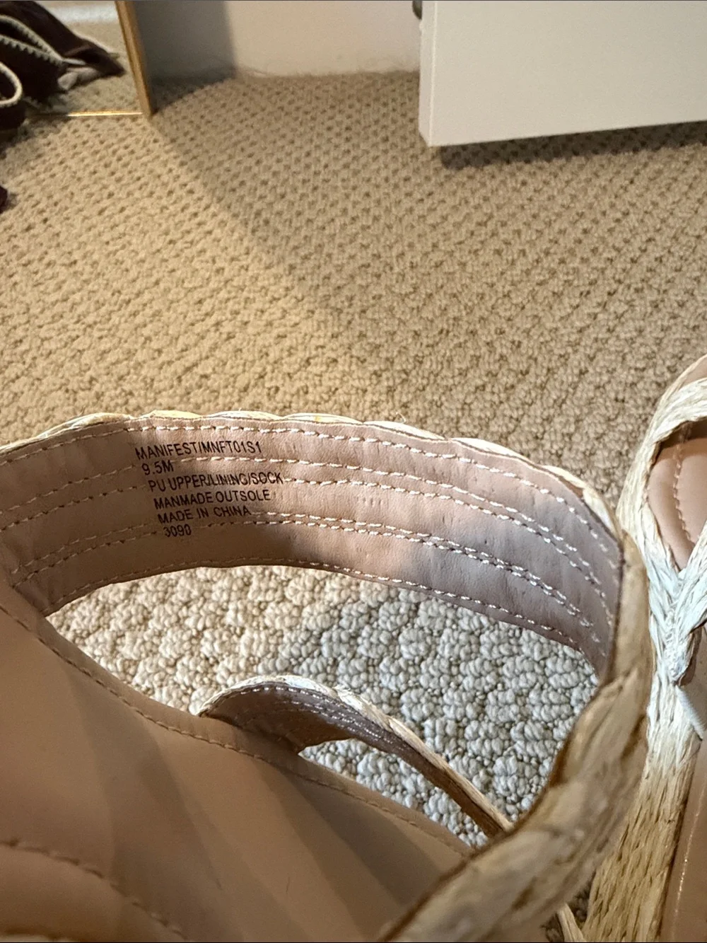 Steve Madden Braided Double Strap Platform Sandals - Size 9.5